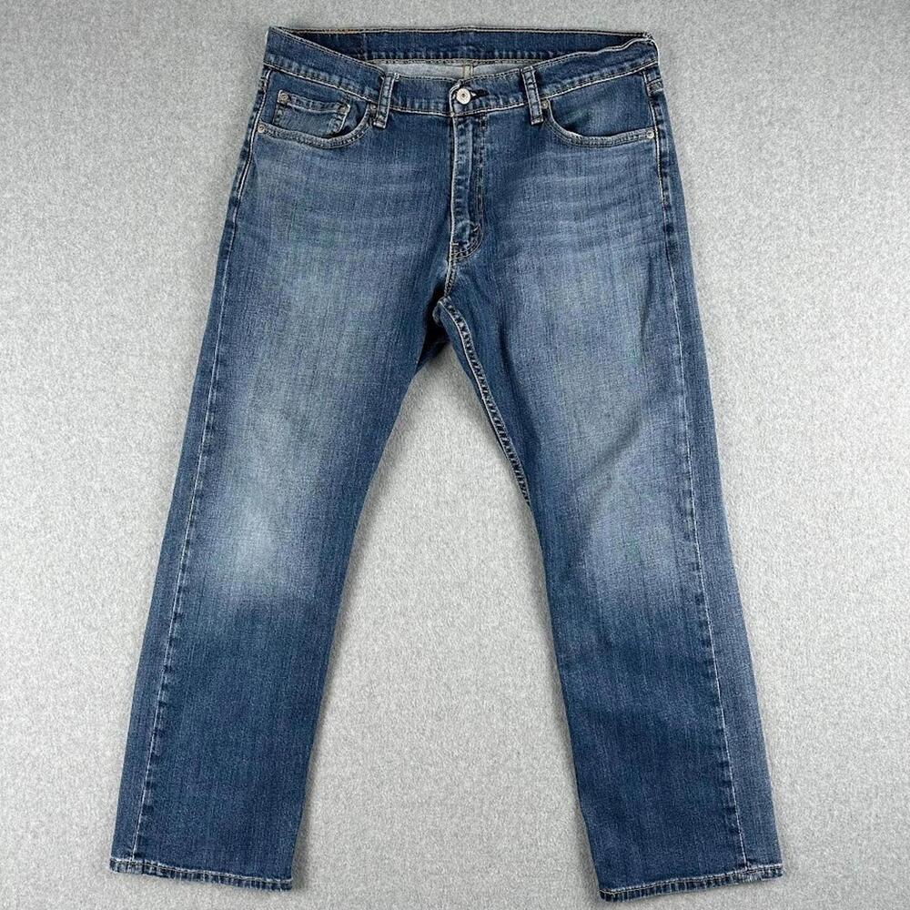 Levi's‎ 514 Jeans Men's 36x30 Blue Denim Cotton Western Cowboy Straight Med Wash